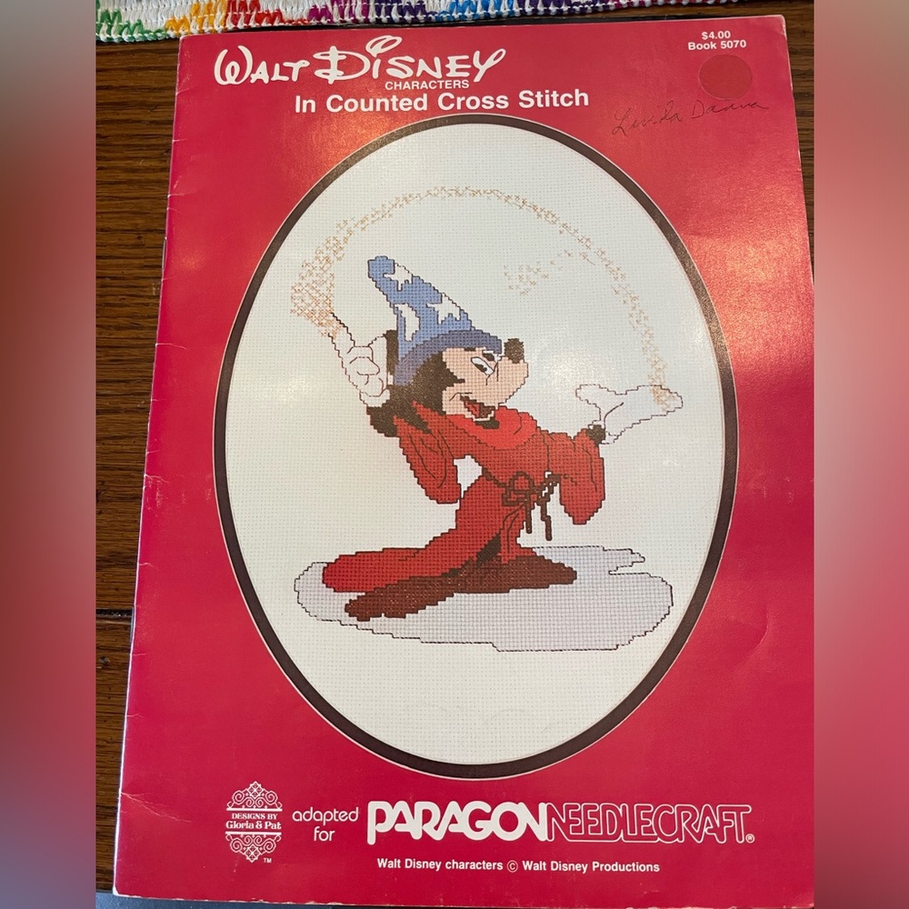 Vintage Walt Disney Counted Cross Stitch Book 12 Designs